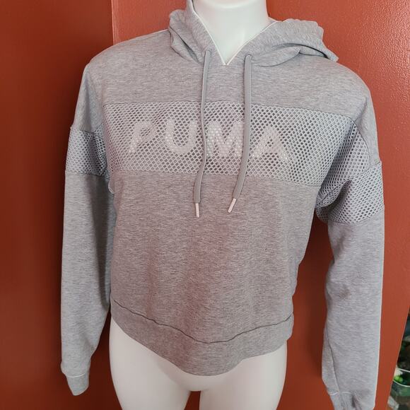 PUMA Gray Hoodie Women's Medium - Picture 1 of 5